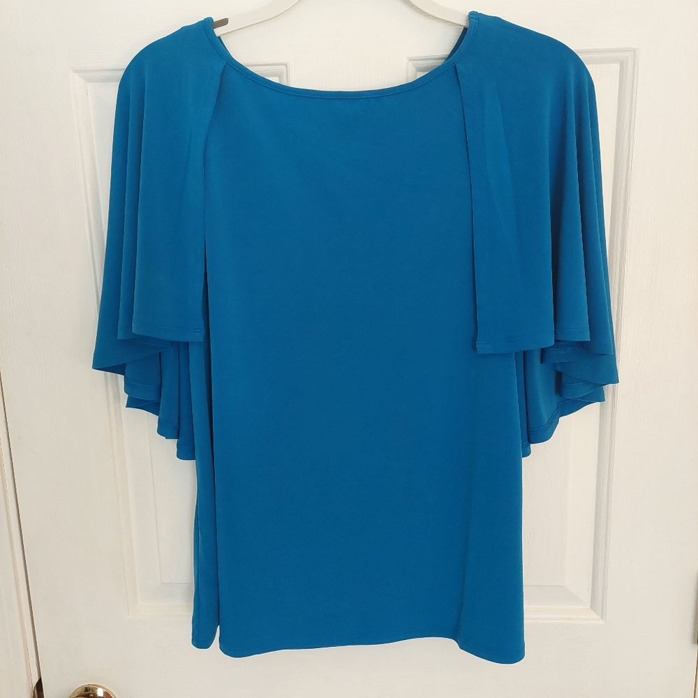 IMAN  blue short sleeve top size S